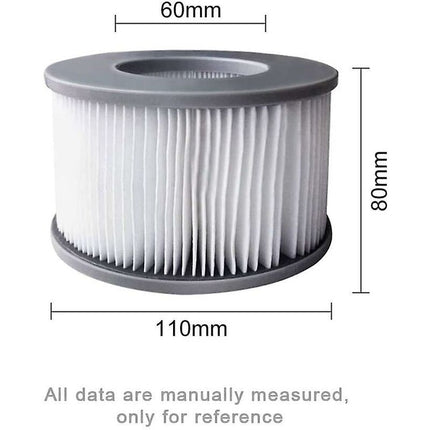 2 Pack Replacement Filters For Mspa - Cartridge Pump For Swimming Pools, Hot Tubs And Spas.