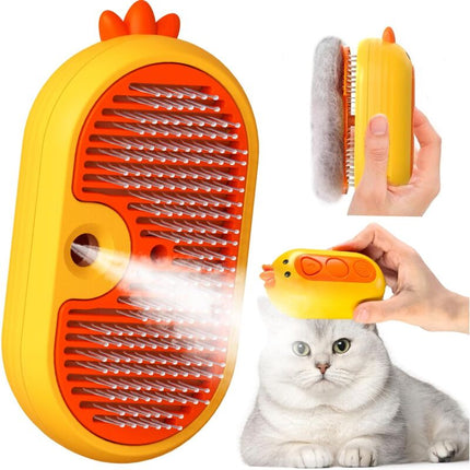 Cat Steam Brush With Release Button, Rechargeable Cat Steam Brush For Long And Short Hair Cats Dogs Rabbits,.