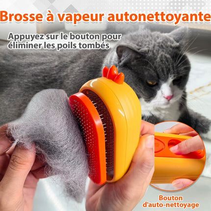 Cat Steam Brush With Release Button, Rechargeable Cat Steam Brush For Long And Short Hair Cats Dogs Rabbits,.