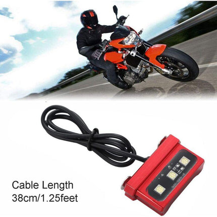1Pc Cnc Motorcycle License Plate Light, Universal 12V Motorcycle LED Rear Brake Tail Light Lamp, White Light, Aluminum.