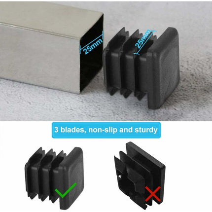 Decareta 20 pcs Chair Leg Cap, Square Pipe Cap, Plastic Square Post Cap For Furniture Feet Trampoline Cabinet Shelf.
