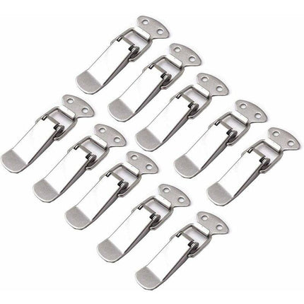 10 pcs Spring Loaded Toggle Latch Stainless Steel Lever Catch Drawer Hardware For Toolbox Suitcase And Chest.
