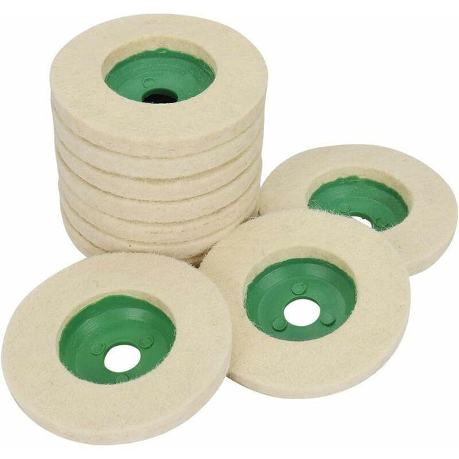 4 Inch Wool Angle Grinder Discs Thicken Wear-Resistant Polishing Pads For Metal Marble Glass Mirror Polishing Effect 10.