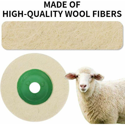 4 Inch Wool Angle Grinder Discs Thicken Wear-Resistant Polishing Pads For Metal Marble Glass Mirror Polishing Effect 10.