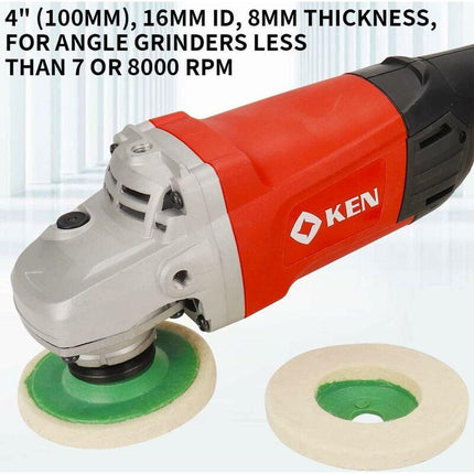 4 Inch Wool Angle Grinder Discs Thicken Wear-Resistant Polishing Pads For Metal Marble Glass Mirror Polishing Effect 10.