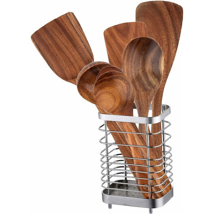 Stainless Steel Kitchen Utensil Holder, Cutlery Holder, Utensil Rack, Countertop Organizer, Restaurant Accessories.