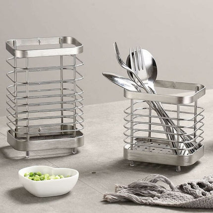 Stainless Steel Kitchen Utensil Holder, Cutlery Holder, Utensil Rack, Countertop Organizer, Restaurant Accessories.