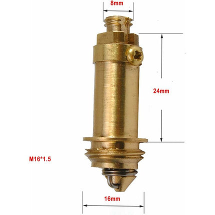 Brass Sink Drain Pipe With Spring Mechanism And Bolt.