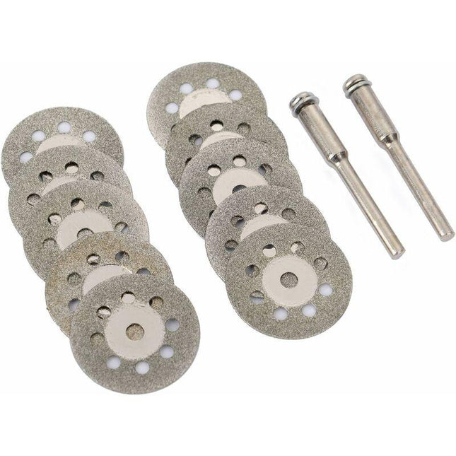 12 Pack 22Mm Mini Perforated Diamond Cutting Discs, Cutting Wheels, Shanks Ann Arbor.