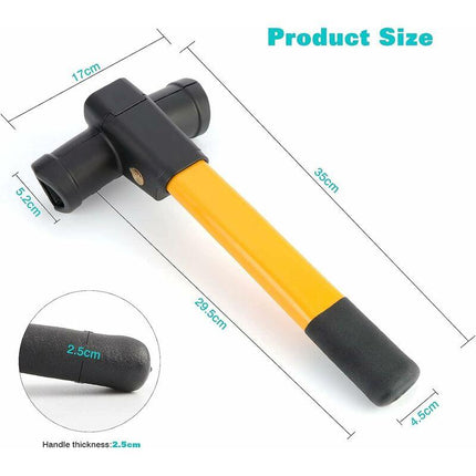 Retractable Car Steering Wheel Lock, Heavy Duty T-Bar Universal Steering Wheel Clamp With 2 Keys For Cars, Trailers,.