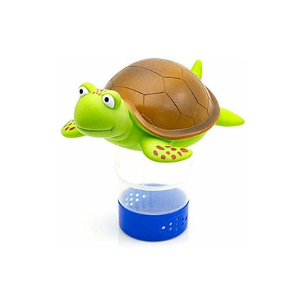 Premium Floating Pet Chlorine Dispenser For Chemical Tablets Compatible With 3" Tabs Bromine Holder (Turtle).