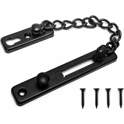 2 pcs Door Lock Chain With Screws, Anti-Theft Security Door Lock Chain For Interior Door Home Security.
