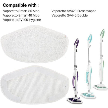 Adapter 3 pcs Mop Cloth Replacement For Polti Vaporetto,Compatible With Vaporetto Smart 40Mop、Smart.