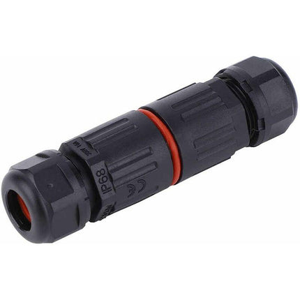 Whpps 10 pcs Ip68 Waterproof Straight Connector Junction Box Electrical Wire Cable 3 Pin Outdoor Connector Plug Socket.