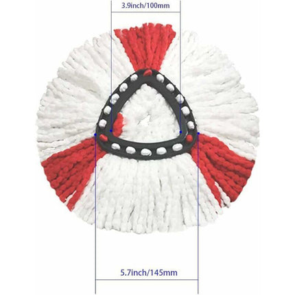 2 Pack Mop Heads Compatible With Vileda 2 In 1 Turbo Mop Replacement Head, Microfiber, Red, White..