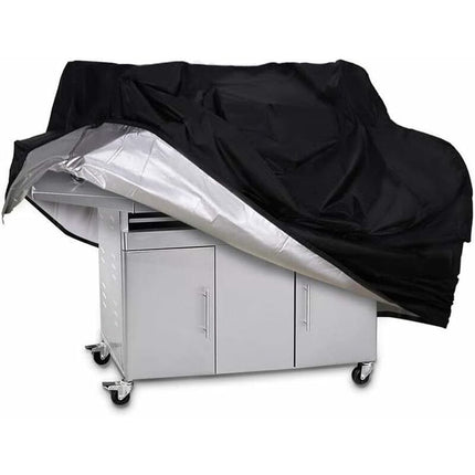 Bbq Cover, Waterproof Anti-Uv Barbecue Cover 210D Oxford Cloth Bbq Protective Cover Grill Cover - 170 61 117Cm, Black.