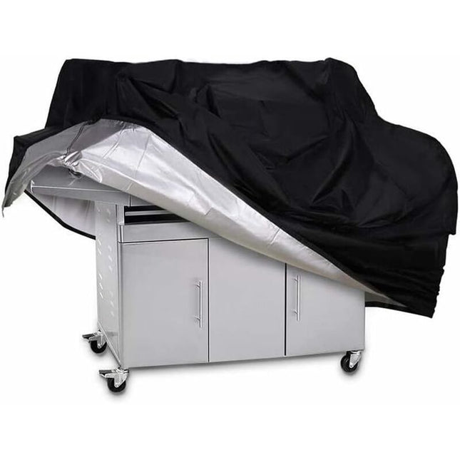 Bbq Cover, Waterproof Anti-Uv Barbecue Cover 210D Oxford Cloth Bbq Protective Cover Grill Cover - 170 61 117Cm, Black.