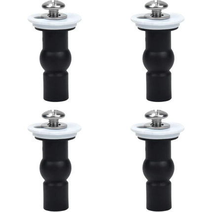 Toilet Seat Fittings, 4 Pack Toilet Seat Hinges Screws Toilet Seat Fixings Expanding Rubber Top Nuts Screws.