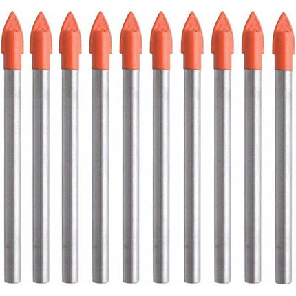10 Steel Drill Bit For Tile Glass Ceramic Marble And Mirror 6Mm Tungsten Carbide Tip For Hard And Fragile Materials.