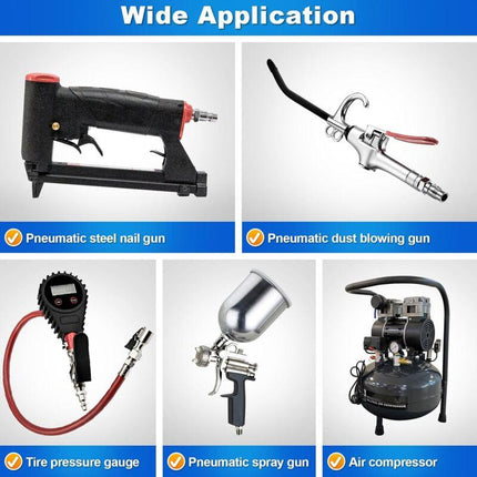1/4" Bsp Pneumatic Quick Connector, 10 Pieces European Air Compressor Fitting, Compressor Connector For Pneumatic Hose.
