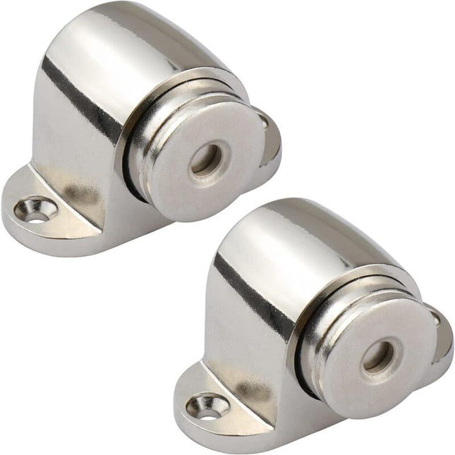 2 Pack Stainless Steel Magnetic Door Stopper Catch Door Stoppers With Screw Mounted, No Force Or Hitting Walls.