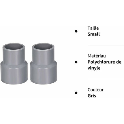 0Mm X 32Mm Pvc Pipe Coupling Hub Reducer Dwv Grey 2 pcs.