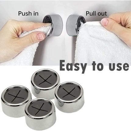 6 Pack Dishcloth Holders, ROund Self Adhesive Hooks, Kitchen Hooks, Suction Cup Towel Rack For Bathroom, Wardrobe And.