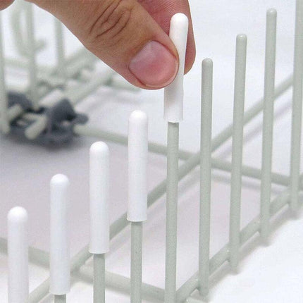 120 Pieces Dishwasher Caps, Inner Diameter 3Mm Pvc Protective Cover, Dish Basket, 325Mm (White).