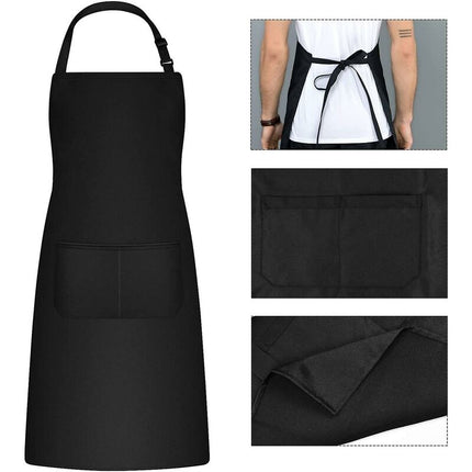 2 Pieces Kitchen Aprons For Men Women, Household Apron Tool Holder Aprons With 2 Pockets For Bbq, Adjustable Adult.