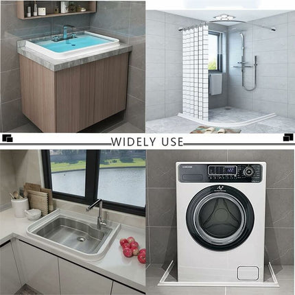2M/78In Silicone Shower Threshold Water Barrier, Wet ROom Floor Water Barrier, Bathroom Water DAm, Shower Sealing.