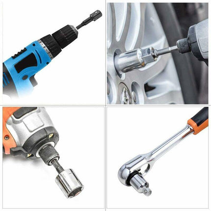 Socket Adapter 1/2 3/8 1/4 Hexagon Drill Bits Adapter Set Nut Wrench Reducer Socket Adaptor Converter Ratchet Wrench.