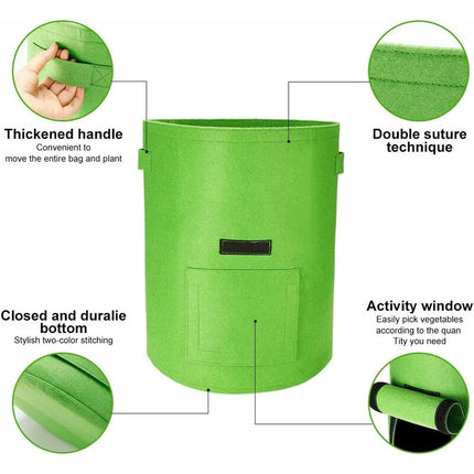 Potato Grow Bags, 2 pcs 40L/10 Gallon Vegetable Bag, Non-Woven Fabric Planting Bag With Window, Garden Vegetable Bag.