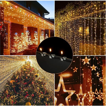 100 pcs Christmas Light Hook,Cable Clips,Outdoor ROof Gutter Hooks,Christmas Lights Gutter Hooks Galvanized Holiday.