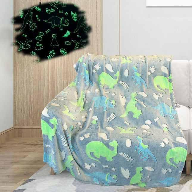 Kids Cozy Blanket, Glow In The DArk Soft Cozy Blanket, Sofa Bed Fluffy Blanket For Girls Boys. (150200 Cm).