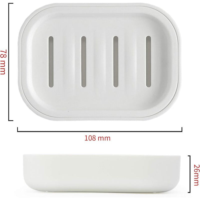 Bathroom Soap Dishes. Strong Drainage. Keep Soap Dry. Easy To Clean Soap Holder (White).