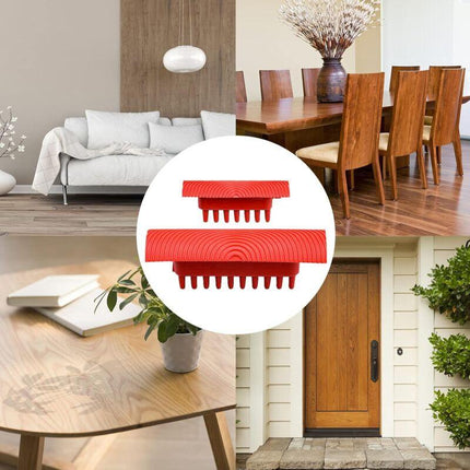 4 Pieces Wood Graining Tool, Wood Effect Grain For Decoration - Red，Rubber Wood Graining Tool Wood Effect Grain For.