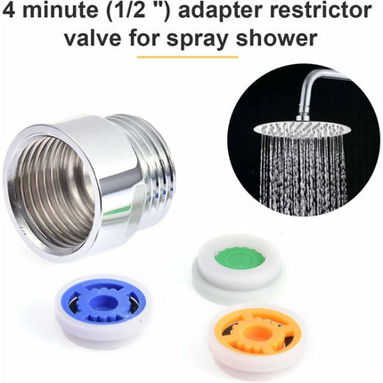 4 pcs Water Flow Restrictor Set, Shower Flow Restrictor Set For Water Saving, Up To 70% Water Saving 4L/6L/9L/Min Water.