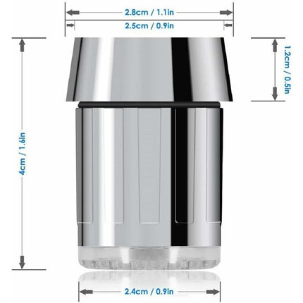2 pcs LED Water Faucet, 7 Colors Changing Glow Water Faucet Light Water Flow Color Changing Faucet Sink Tap For Kitchen.