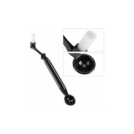 3 Pack Espresso Machine Accessories - Black Cleaning Brushes And Coffee Decorating Brush.