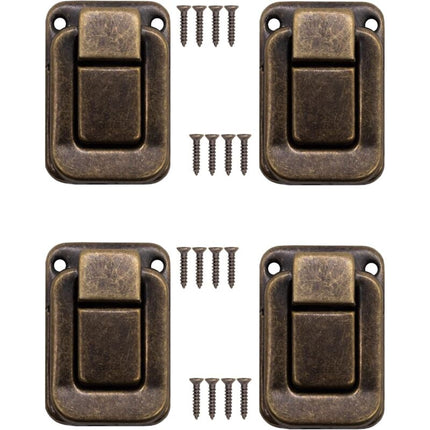 4 pcs U-Shaped Clasps For Chests, Boxes, Chests, Vintage Design In Brass 47 X 32 Mm, Bronze, Copper.
