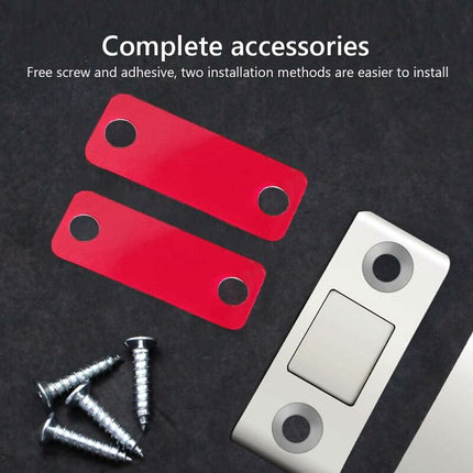4/8 Pack Adhesive Magnetic Cabinet Door Catches Stainless Steel Kitchen Magnetic Catch For Cupboard Magnetic Closure.