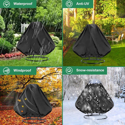 Hanging Chair Cover, Waterproof Hanging Chair Cover, Protective Cover For Egg Chair, Windproof, Anti-Uv, Heavy Duty.
