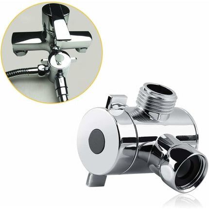 3 Way Multi-Function Shower Faucet Diverter Shower Head Adapter For Shower Arm Kitchen Sink G1/2" T-Bar Faucet.