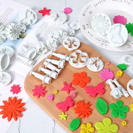 33 Pieces Fondant Cake Decorating Tools Set For Birthday Cake Decorating Fondant Cookie Sugar Paste.