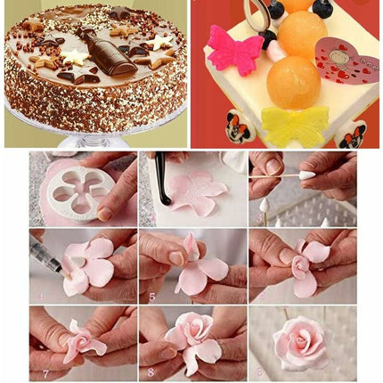 33 Pieces Fondant Cake Decorating Tools Set For Birthday Cake Decorating Fondant Cookie Sugar Paste.
