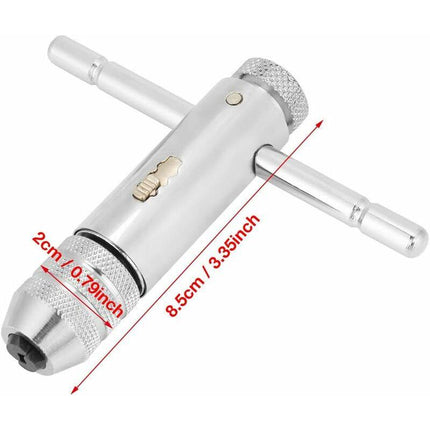 M3-M8 Adjustable T-Handle Ratchet Tap Wrench Set For Tap And Die Set(M3-M8).