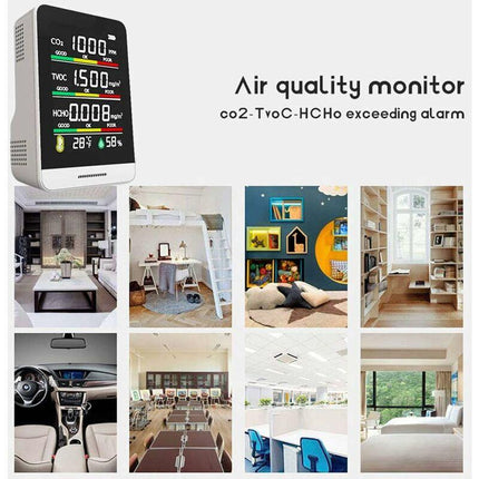 Co2 Detector Temperature Humidity Detection Tool Smart Office Indoor Outdoor High Precision Fast Detection.