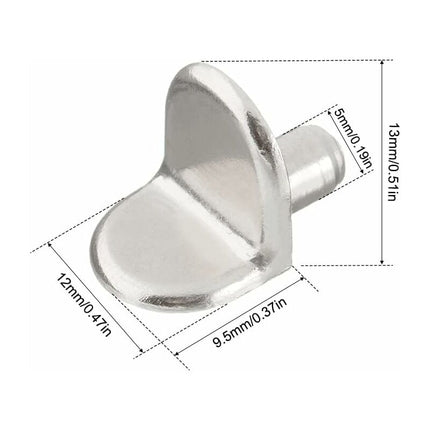 30 Pieces Shelf Support Pegs, 5Mm Shelf Pegs L-Shaped Bracket For Wood And Glass Cabinet Storage Furniture Cupboard.