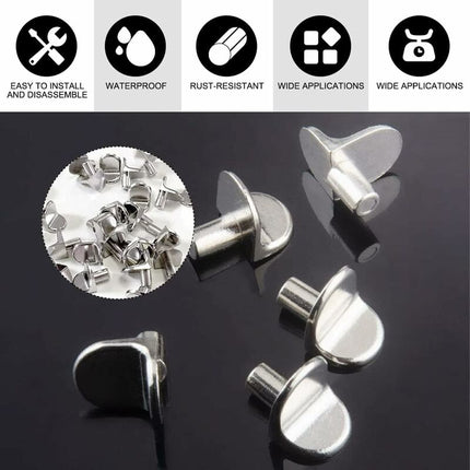 30 Pieces Shelf Support Pegs, 5Mm Shelf Pegs L-Shaped Bracket For Wood And Glass Cabinet Storage Furniture Cupboard.