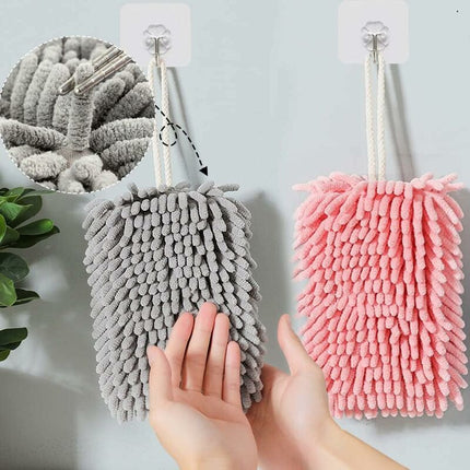Hanging Hand Towel, Soft And Plush Microfiber Towel, Super Absorbent Quick Drying Towels With Hanging Loop For Kitchen.